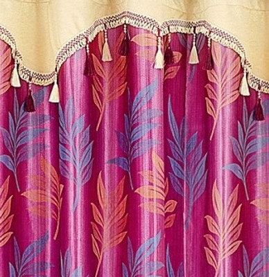 

Cortina 150 cm (5 ft) Polyester Window Curtain Single Curtain(Abstract, Purple)