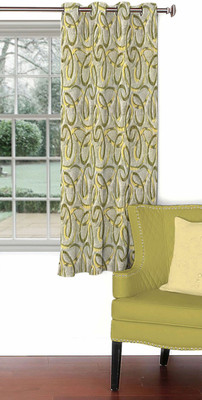 

Skipper 153 cm (5 ft) Blends Window Curtain Single Curtain(Motif, Lime Green)