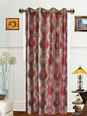 6% OFF on Dekor World 275 cm (9 ft) Polyester Long Door Curtain Single Curtain(Abstract, Maroon) 6% OFF on Dekor World 275 cm (9 ft) Polyester Long Door Curtain Single Curtain(Abstract, Maroon)