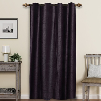 

Zesture 211 cm (7 ft) Polyester Door Curtain (Pack Of 2)(Solid, Brown)