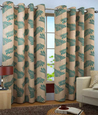 

Super India 274 cm (9 ft) Polyester Long Door Curtain (Pack Of 2)(Floral, Blue)