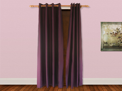 

Veer Creations 210 cm (7 ft) Polyester Door Curtain (Pack Of 2)(Plain, Purple)