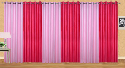 

Ville Style 214 cm (7 ft) Polyester Door Curtain (Pack Of 6)(Solid, Pink)