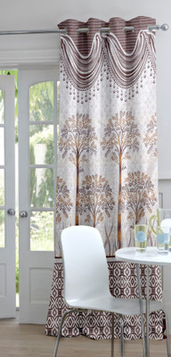 

Treendy Home 204 cm (7 ft) Jacquard Window & Door Curtain Single Curtain(Self Design, Multicolor)