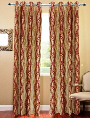 

Urban Arts 274.32 cm (9 ft) Polyester Long Door Curtain Single Curtain(Solid, Maroon)