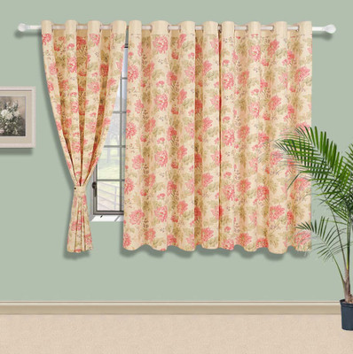 

Swayam 152 cm (5 ft) Cotton Window Curtain Single Curtain(Floral, Yellow, Brown, White), Brown;white;yellow