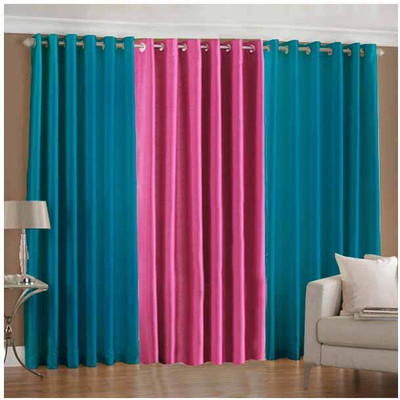 

Decor World 213 cm (7 ft) Polyester Door Curtain (Pack Of 3)(Plain, Multicolor)