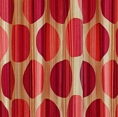 

Cortina 210 cm (7 ft) Polyester Door Curtain Single Curtain(Floral, Red)