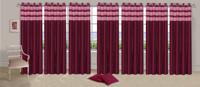 

Ville Style 275 cm (9 ft) Polyester Long Door Curtain (Pack Of 7)(Solid, Maroon)