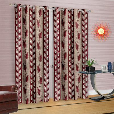 

Cortina 210 cm (7 ft) Polyester Door Curtain (Pack Of 2)(Floral, Multicolor)