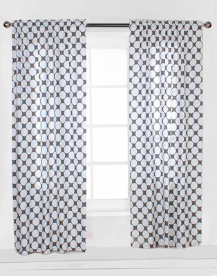 

Bacati 106.48 cm (3 ft) Cotton Window & Door Curtain (Pack Of 2)(Geometric, Multicolor)