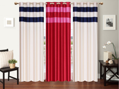 

Furnishing Zone 213 cm (7 ft) Polyester Door Curtain (Pack Of 3)(Plain, Multicolor)
