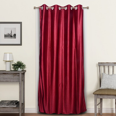 

Zesture 211 cm (7 ft) Polyester Door Curtain (Pack Of 2)(Solid, Red)
