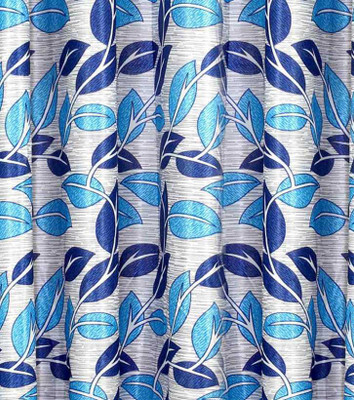 

Cortina 150 cm (5 ft) Polyester Window Curtain Single Curtain(Floral, Blue)