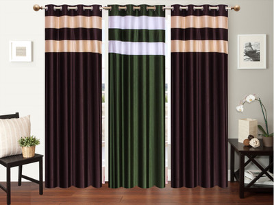 

Furnishing Zone 274 cm (9 ft) Polyester Long Door Curtain (Pack Of 3)(Plain, Multicolor)
