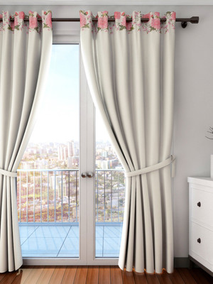 

Swayam 270 cm (9 ft) Satin Long Door Curtain Single Curtain(Printed, Multicolor)