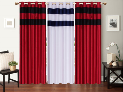 

Furnishing Zone 213 cm (7 ft) Polyester Door Curtain (Pack Of 3)(Plain, Multicolor)