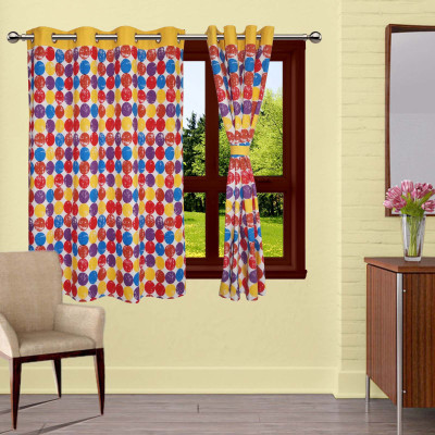 

Lushomes 152.4 cm (5 ft) Cotton Window Curtain Single Curtain(Printed, Multicolor)
