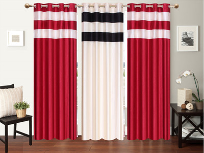 

Furnishing Zone 152 cm (5 ft) Polyester Window Curtain (Pack Of 3)(Plain, Multicolor)