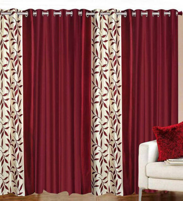 

Abhi Decor 213 cm (7 ft) Polyester Door Curtain (Pack Of 4)(Printed, Maroon)