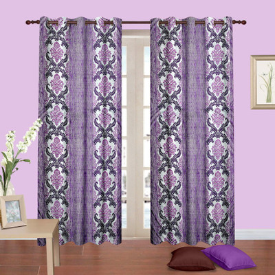 

Cortina 270 cm (9 ft) Polyester Long Door Curtain (Pack Of 2)(Floral, Multicolor)