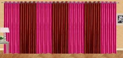 

Ville Style 275 cm (9 ft) Polyester Long Door Curtain (Pack Of 7)(Solid, Pink, Red)