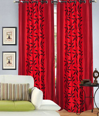 

Shiv Shankar Handloom 274 cm (9 ft) Polyester Long Door Curtain (Pack Of 2)(Printed, Red)