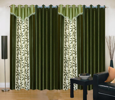 

Stella Creations 214 cm (7 ft) Polyester Door Curtain (Pack Of 4)(Printed, Green)