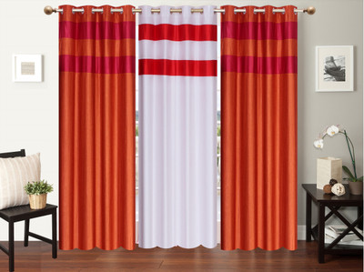 

Furnishing Zone 213 cm (7 ft) Polyester Door Curtain (Pack Of 3)(Plain, Multicolor)