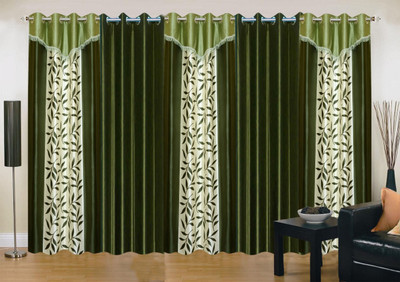 

Stella Creations 214 cm (7 ft) Polyester Door Curtain (Pack Of 5)(Printed, Green)