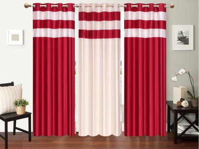 

Furnishing Zone 152 cm (5 ft) Polyester Window Curtain (Pack Of 3)(Plain, Multicolor)