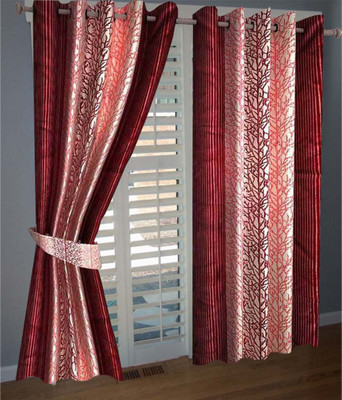 

PHome Decor 274 cm (9 ft) Polyester Long Door Curtain (Pack Of 2)(Abstract, Multicolor)