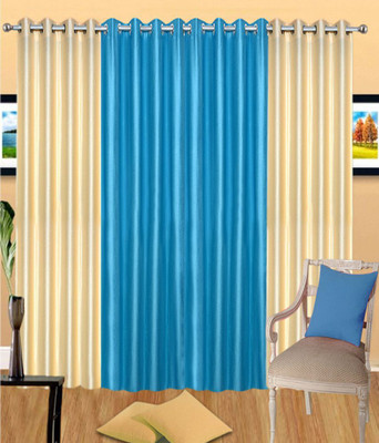 

PariHomefurnishing 213 cm (7 ft) Polyester Door Curtain (Pack Of 4)(Self Design, Multicolor)