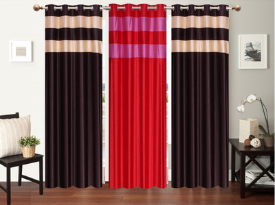 

Furnishing Zone 274 cm (9 ft) Polyester Long Door Curtain (Pack Of 3)(Plain, Multicolor)