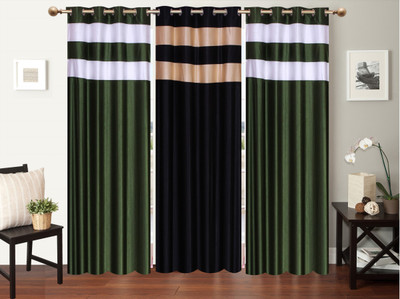 

Furnishing Zone 152 cm (5 ft) Polyester Window Curtain (Pack Of 3)(Plain, Multicolor)