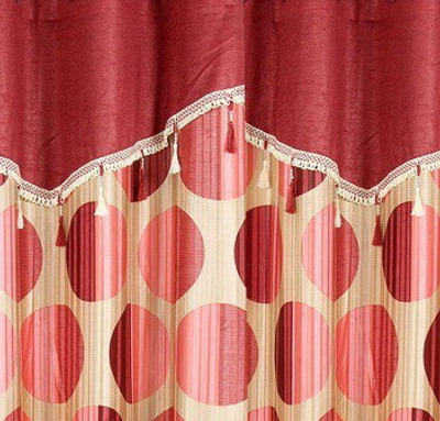 

Cortina 210 cm (7 ft) Polyester Door Curtain (Pack Of 2)(Solid, Maroon)