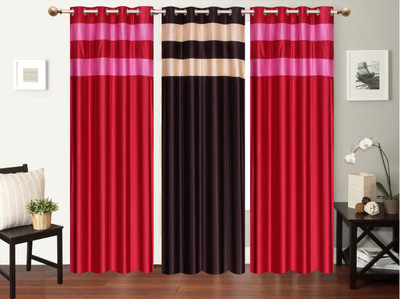 

Furnishing Zone 152 cm (5 ft) Polyester Window Curtain (Pack Of 3)(Plain, Multicolor)