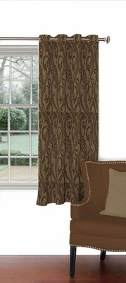 

Skipper 153 cm (5 ft) Blends Window Curtain Single Curtain(Motif, Brown)
