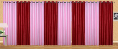 

Ville Style 275 cm (9 ft) Polyester Long Door Curtain (Pack Of 8)(Solid, Pink, Red)