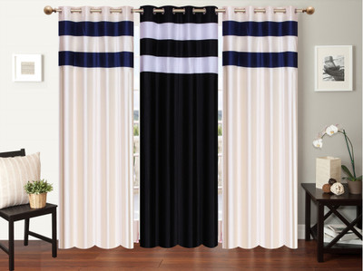 

Furnishing Zone 274 cm (9 ft) Polyester Long Door Curtain (Pack Of 3)(Plain, Multicolor)