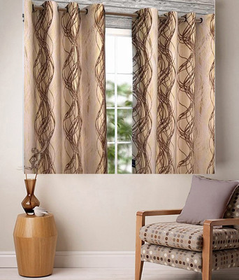 

Zesture 150 cm (5 ft) Polyester Window Curtain (Pack Of 2)(Abstract, Multicolor)
