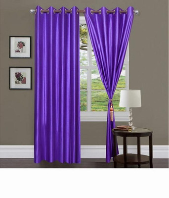

Panipat Textile Hub 213 cm (7 ft) Polyester Door Curtain (Pack Of 2)(Plain, Purple)