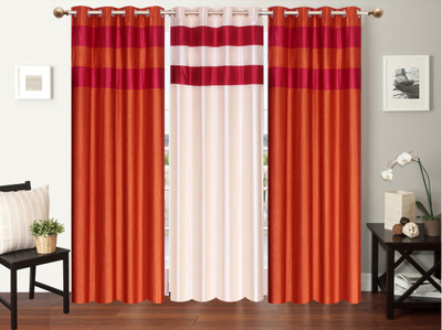 

Furnishing Zone 152 cm (5 ft) Polyester Window Curtain (Pack Of 3)(Plain, Multicolor)