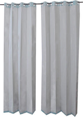 

MABA 215 cm (7 ft) Polyester Door Curtain (Pack Of 2)(Plain, Grey)