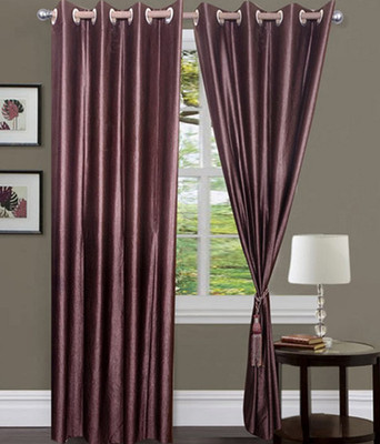 

ExpressionsHome 152 cm (5 ft) Polyester Window Curtain (Pack Of 2)(Solid, Lavender)