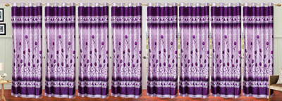 

Ville Style 214 cm (7 ft) Polyester Door Curtain (Pack Of 8)(Floral, Purple)