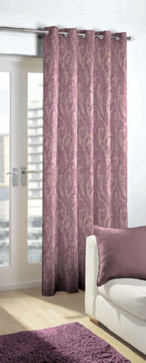 

Skipper 244 cm (8 ft) Blends Door Curtain Single Curtain(Motif, Purple)