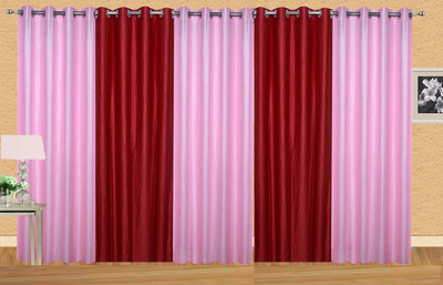 

Ville Style 214 cm (7 ft) Polyester Door Curtain (Pack Of 5)(Solid, Pink, Red)