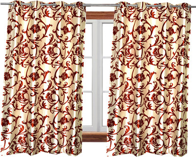 

Alagh Fashions 212 cm (7 ft) Polyester Door Curtain (Pack Of 2)(Printed, Multicolor)