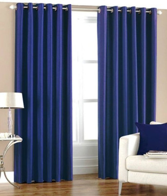 

Shivam Concepts Polyester Door Curtain 213 cm (7 ft) Pack of 2(Plain Blue)